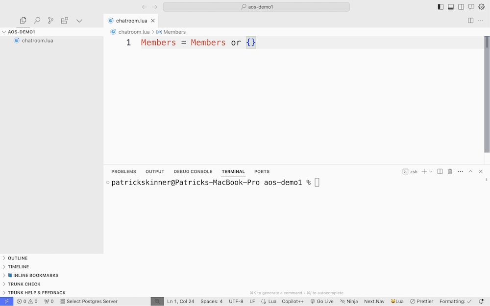 Chatroom Lua 文件 - 命名成员列表